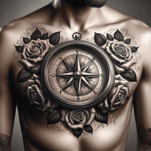 Traditional Compass With Roses