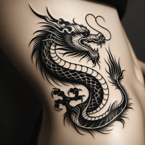 Traditional Dragon With Bold Lines