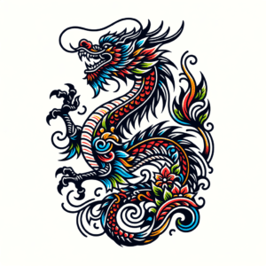 Traditional Dragon With Vibrant Colors