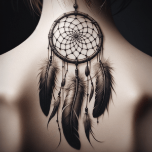 Traditional Dreamcatcher With Feathers
