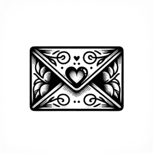 Traditional Envelope With Heart