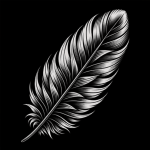 Traditional Feather With Bold Lines