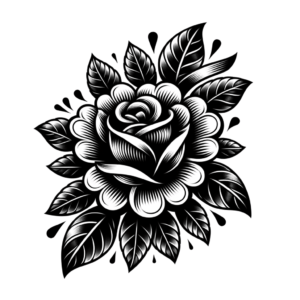 Traditional Flower With Leaves