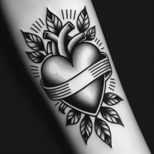Traditional Heart With Banner