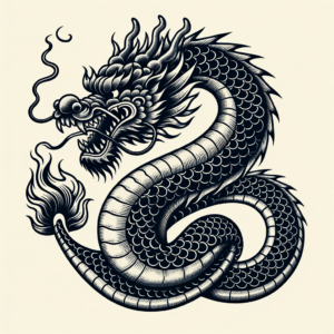 Traditional Japanese Dragon Design