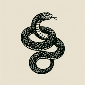 Traditional Japanese Snake Design