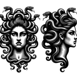 Traditional Medusa With Snakes