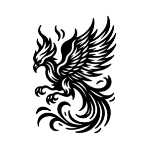 Traditional Phoenix With Bold Lines