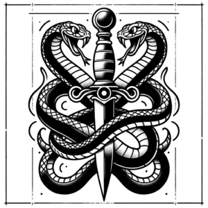 Traditional Snake With Dagger