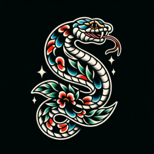 Traditional Snake With Vibrant Colors