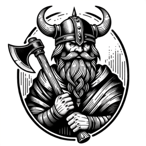 Traditional Viking With Axe