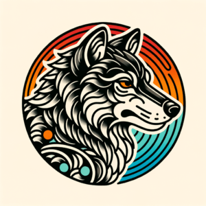 Traditional Wolf With Vibrant Colors