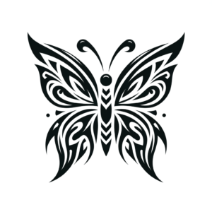 Tribal Butterfly With Thick Lines