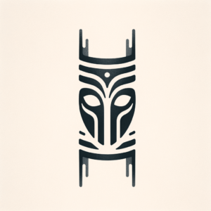 Tribal Mask In An Armband Tattoo Style