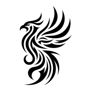 Tribal Phoenix With Bold Lines