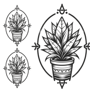 Tribal Potted Plant