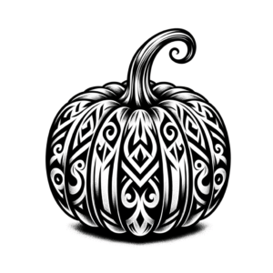 Tribal Pumpkin With A Stem