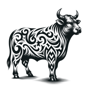 Tribal Tattoo Design Of A Cow