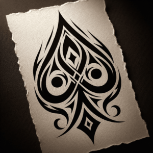Tribal Tattoo Of An Ace