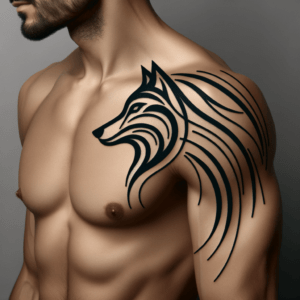 Tribal Wolf Head