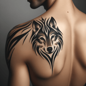 Tribal Wolf Head