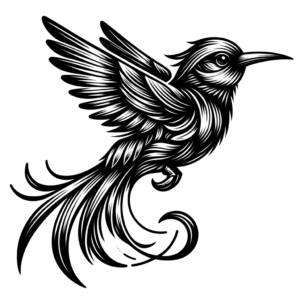 Tropical Bird In Hawaiian Lines