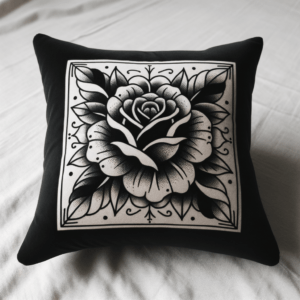 Velvet Cushion In A Sexy Tattoo Style