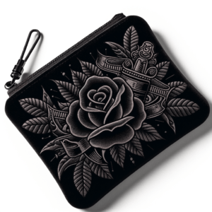 Velvet Pouch In A Sexy Tattoo Style