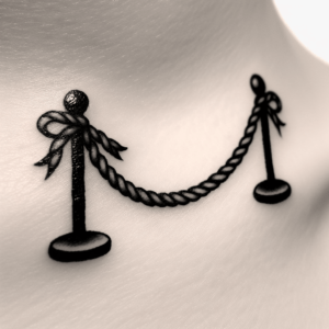 Velvet Rope Depicted In A Sexy Tattoo