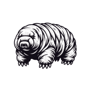 Water Bear Depicted In A Blackwork Tattoo