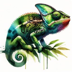 Watercolor Chameleon
