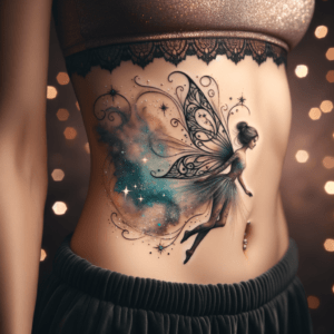 Watercolor Fairy With Sparkling Wings