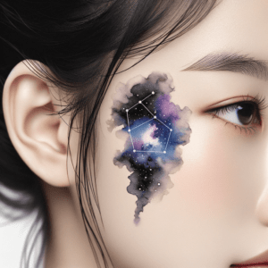Watercolor Galaxy On The Temple