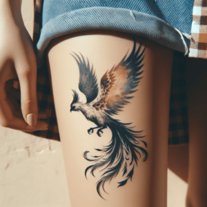 Watercolor Phoenix In Flight
