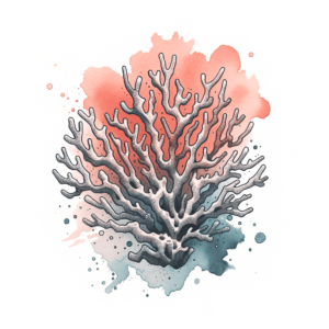 Watercolor Tattoo Design Of A Coral