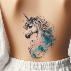 Watercolor Unicorn With Pastel Colors