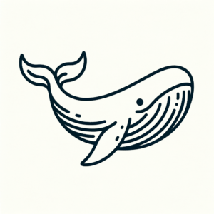 Whale In Simple Lines