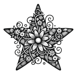 Whimsical Floral Star