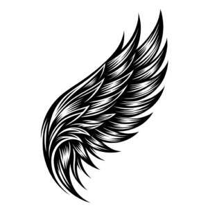 Wing In Tribal Tattoo Design
