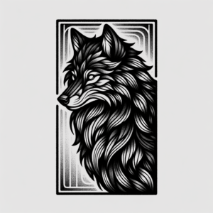 Wolf With Surreal Elements