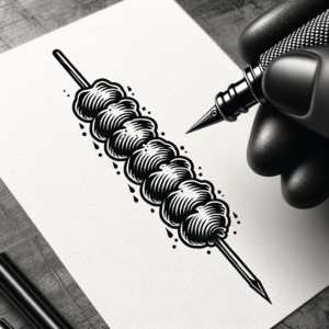 Yakitori Skewer Depicted In A Japanese Tattoo