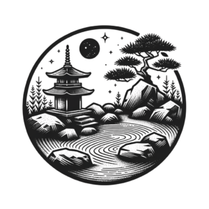 Zen Rock Garden Depicted In A Japanese Tattoo