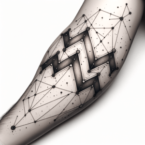3D Aquarius Constellation With Depth And Shadows