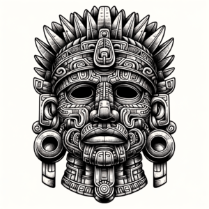 3D Chicano-Style Aztec God