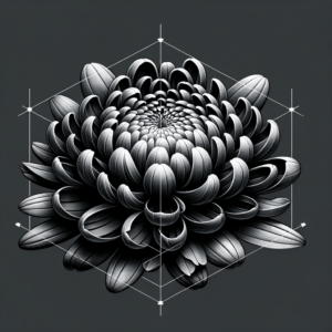 3D Chrysanthemum With Realistic Shading