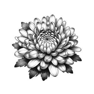 3D Chrysanthemum With Realistic Shading