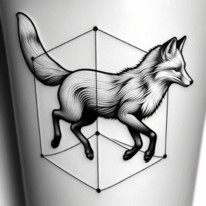 3D Fox Appearing To Leap Off The Skin