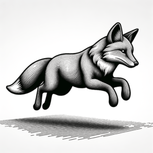 3D Fox Appearing To Leap Off The Skin