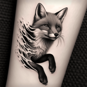 3D Fox Emerging From The Skin