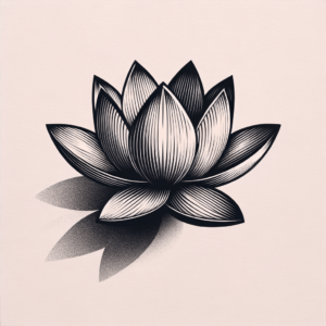 3D Lotus Flower With Shadow Effects